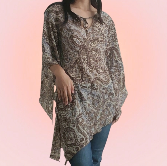 Flowy Asymmetrical Y2K Top No Boundaries Size Large - Picture 1 of 7